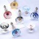 Multicolor Spiral Glass Round Cabinet Knobs Pack of 8